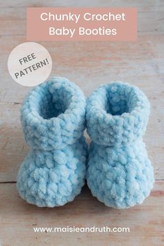 Chunky Crochet Baby Booties Free Crochet Pattern Free Baby Boots Crochet Pattern, Crochet Baby Boy Boots, Crochet Baby Booties Easy Free Pattern, Baby Boy Booties Crochet Pattern Free, Booties Crochet Free Pattern, Chunky Crochet Baby Hat Pattern Free, Bootie Crochet Pattern Free, Simple Crochet Baby Booties Free Pattern, Beginner Baby Crochet Projects