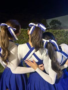 #hair #ponytail #cheer Cheer Dance Hairstyle, Cheer Hair Ponytail, Cheerleaders Hairstyles, Hairstyles For Cheerleaders, High Pony Cheer Hair, Cheer Ponytail Hairstyles, Cheer High Ponytail, Cheerleader High Ponytail