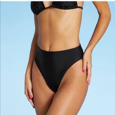 New With Tags, Xhilaration Juniors High Waisted Black Bikini Bottoms, Size Medium. Black High Waist Swimwear With Built-in Bra, High Waist Black Swimwear With Built-in Bra, Black High-waist Swimwear With Built-in Bra, Trendy Black Swimming Bottoms, Vacation Bottoms With Built-in Bra In Black, Black Bottoms With Built-in Bra For Vacation, Black High Waist Seamless Swimwear, Black High-waist Seamless Swimwear, Black Seamless High-waist Swimwear