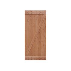 a wooden door with metal bars on it