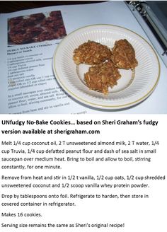 a recipe for oatmeal cookies on a plate