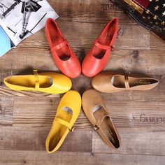 ltem Type: ShoesMain Material: CowhideStyle: Casual, DailySeason: Spring,Summer,AutumnHeel Type:FlatUpper Material: LeatherOutsole Material: RubberInsole Material: PigskinHeel Height:Low(1-3cm) Size length cm inch 34 21.00 8.27" 35 22.50 8.86'' 36 23.00 9.06'' 37 23.50 9.25'' 38 24.00 9.45'' 39 24.50 9.65'' 40 25.00 9.84'' 41 25.50 10.04'' Summer Brown Closed Toe Mary Janes, Summer Mary Janes With Leather Sole And Round Toe, Casual Summer Mary Janes With Round Toe, Casual Mary Janes With Rubber Sole For Summer, Casual Summer Mary Janes With Rubber Sole, Yellow Flats With Leather Sole And Round Toe, Yellow Round Toe Flats With Leather Sole, Yellow Leather Round Toe Shoes, Yellow Round Toe Leather Shoes