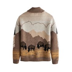 The 'In Their Element' Cardigan features a continuous pattern on front, sleeves and back, drawn from a Pendleton blanket designed by artist Joe Toledo. Chunky rack-stitch fold down shawl collar and front placket; ribbed cuffs and hem. 100% lambswool Pendleton Aesthetic, Pendleton Sweater, Pendleton Blanket, Fashion Packaging, Toddler Boots, Long Sleeve Kids, Boys Bottoms, Boys Pajamas, Fashion Wishlist