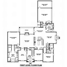 the first level floor plan for this home