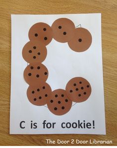 the letter c is for cookie cut out from paper