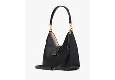 Say hello to our new icon. Made from supple leather the Dakota features our signature K hardware for a bold modern look. This sleek hobo bag style is perfect for all your adventures day or night. | Kate Spade Dakota Hobo Bag, Black Kate Spade Everyday Hobo Shoulder Bag, Kate Spade Hobo Bag With Removable Pouch, Kate Spade Hobo Bag With Removable Pouch For Everyday, Chic Kate Spade Hobo Bag For Travel, Chic Travel Hobo Bag With Metal Hardware, Kate Spade Bags With Metal Hardware For Everyday Use, Chic Kate Spade Hobo Bag, Kate Spade Leather Hobo Bag, Kate Spade Chic Hobo Bag For Everyday Use