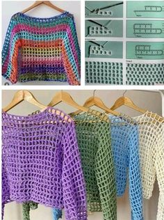 Crochet Blouse Pattern, Crochet Diy Tutorial, Gilet Crochet, Crochet Bandana, Crochet Brooch, Crochet Shawl Pattern Free, Crochet Ladies Tops, Crochet Curtains, Basic Embroidery Stitches