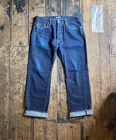 Eternal Selvedge Denim Jeans, No. 811, Five Pockets, Made in Japan. Condition: Very good  Waist: 36 Inch   Inside Leg: 30 Inch  Rise: 11.5 Inch  We lovingly hand pick every vintage item for its age, uniqueness, coolness and style.  Hope you like our finds. All of our items are vintage and may show signs of previous wear. Any significant wear, damage or marks will be photographed however we love a bit sunfade and a vintage repair, they just add character for us. We have a store in Brighton and yo Classic Dark Wash Jeans For Everyday, Five-pocket Denim Bottoms, Classic Tapered Leg Jeans Without Pockets, Casual Indigo Bottoms With Double-needle Stitching, Denim Blue Jeans With Welt Pockets For Everyday, Denim Blue Jeans With Five Pockets For Everyday Use, Classic Straight Leg Jeans For Everyday Use, Indigo Cotton Jeans With Button Closure, Dark Wash Jeans With Five Pockets For Everyday