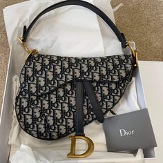 In Excellent Condition With Clean Interior/ Exterior No Signs Of Wear And Tear, No Stains Or Odors Box , Dust Bag Feel Free To Message For Any Questions Or Concerns! Dream Bag, Dior Saddle, Christmas List, Dior Bag, Saddle Bags, Interior Exterior, Saddle, New Color, Dust Bag