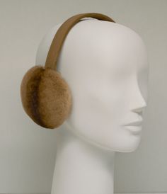 Real Sheared Mink Fur Earmuffs Tan with Stipe Very Soft Real Mink Fur Foldable Velvet Covered Band Check Out My Shop For Other Listings - Fur Earmuffs, Persian Lamb, Mongolian Lamb, Cover Band, Mink Fur, Earmuffs, Ear Warmers, Fox Fur, Calf Skin