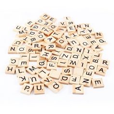 wooden alphabets with letters and numbers on them