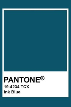 the pantone blue color is shown in this image