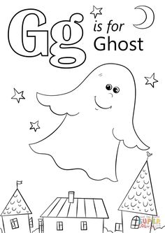 the ghost is for ghost coloring page