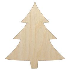 a wooden cutout of a christmas tree