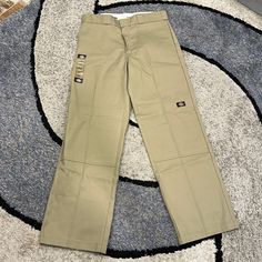 Never Worn. Brand New With Tags. Dickies 874 Khaki, Dickies Scrub Pants, Khaki Pants Outfit, Skater Pants, Army Green Pants, Random Clothes, Dickies Scrubs, Dickies 874, Dickies Shorts