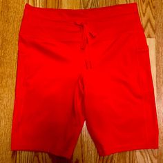 Brand New Work Out Shorts. Nice And Comfortable. Ordered But Not My Size (Should Have Ordered A Medium) So Passing These Onto Someone That Can Use Them! Casual Red Biker Shorts For Sports, Red Activewear With Elastic Waistband For Workout, Casual Red Biker Shorts For Workout, Sporty Red Biker Shorts, Red Activewear With Pockets For Workout, Sporty Red Biker Shorts For Yoga, Casual Red Stretch Biker Shorts, Casual Red Activewear With Built-in Shorts, Red Yoga Activewear Shorts