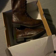 Brown Boots Cute Brown Boots, Brown Boots, Lace Up Boots, Shoe Laces, Lace Up, Fast Delivery, Size 6, Women Shoes, Boots