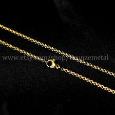 Rounded Box Chain Necklace for Men or Women, Stainless Steel Box Chain 2mm Gold Tone Tarnish Free Necklace Chain 1> Size 2mm 2.5mm 3mm > Length 18inch 20inch 22inch 24inch 2> Material: Stainless Steel hypoallergen, surgical free 3> Quantity: 10PCS For other length, just convo me for making. --'~;~'-'~;~'-'~;~'-'~;~'-- The matching glass and resin stickers sell separate in our store, pls visit below: https://www.etsy.com/shop/Bronzemetal?section_id=15986381&ref=shopsection_leftnav_2 Are you still Box Chain Gold, Chain Necklace For Men, Box Chain Necklace, Round Box, Necklace For Men, Chain Gold, Box Chain, Necklace Chain, Men Necklace