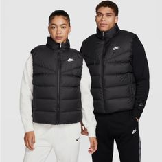 Nike Women’s Black Windrunner Thera Fit Polyester Down Vest Jacket New Nwt Xs Black Puffer Jacket Women, Nike Puffer Jacket, Hooded Gilet, Nike Sportswear Women, Quilted Parka, Warm Winter Jackets, Black Puffer Jacket, Puffer Jacket Women, Hooded Parka