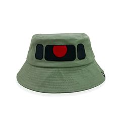 Size: 58 cm/23in band circumference Color:  Army Green Brim: Stiff Material:  Cotton Twill Occasion:  Outdoors/Beach/Anime Convention Style Anime Convention, Anime Gifts, Anime Inspired, Cool Gifts, Army Green, Cotton Twill, Bucket Hat, Geek Stuff, Perfect Fit