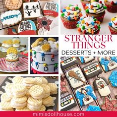 a collage of different desserts and pastries with the words strange things on them