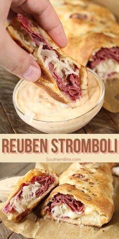 Reuben Pizza Roll, Reuben Crescent Roll, Stromboli Flavors, Easy Reuben Bake, Ruben Stromboli Recipe, Reuben Stromboli Recipe, Roast Beef Stromboli, Ruben Stromboli, Reuben Roll Ups