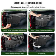 the instructions for how to install an rv battery box in your truck or suv, including charging and unplugging