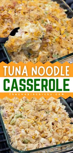 This easy casserole recipe for dinner using canned tuna is a classic! This tuna casserole is also an easy one-pan meal that's budget-friendly. Complete with veggies in a creamy, cheesy sauce, this is the BEST EVER Tuna Noodle Casserole! Egg Noodle Tuna Casserole Recipes, Tuna Noodle Casserole Cream Cheese, Tuna Noodle Casserole Corn Flakes, Tuna Casarole Recipes, Tuna Melt Casserole Recipe, Keto Tuna Noodle Casserole, Recipes Using Canned Tuna Fish, Tuna Casserole Without Noodles, One Pot Creamy Tuna Noodle Casserole