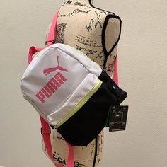 Puma Rhythm Small Backpack. Measures Approx 12x8.5. Brand New With Tags. Puma Bag, Puma Backpack, Puma White, Cute Backpacks, Pink Backpack, Bag Cute, Jansport Backpack, Small Backpack, Herschel Heritage Backpack