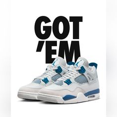 Won Shock Drop A Few Weeks Back. Brand New, Never Worn. Blue Breathable Air Jordan 4 For Streetwear, Breathable Blue Air Jordan 4 For Streetwear, Sporty Blue Air Jordan 4 Breathable, Retro Jordan 4, Jordan 4 Military Blue, Jordan 6 Rings, White Basketball Shoes, Nike Air Jordan 6, Nike Air Max Tn