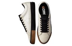 Converse Carhartt WIP x One Star Pro Cons Low 'White Black' 172551C White Skate Shoes With Rubber Sole For Outdoor, White Slip-resistant Skate Shoes For Streetwear, Converse Carhartt, Converse One Star, One Star, Carhartt Wip, Skate Shoes, Shoe Collection, White Black