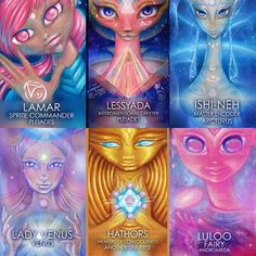 six zodiac signs with different faces and body shapes, all showing the four main colors