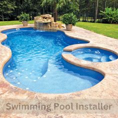 Swimming Pool Installer Luxury Pool Deck, Modern Swimming Pool, Viking Pools, Luxury Pools Indoor, Luxury Pools Backyard, Small Inground Pool, Pools Backyard Inground, Fiberglass Swimming Pools, Pool Shapes