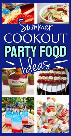 Summer Cookout Party Food Ideas For Your Backyard BBQ Or Block Party Fun Dishes To Bring To A Party, 4th Of July Food Ideas Side Dishes, Food For A Crowd Summer, Summer Cookout Food, Cookout Food Ideas, Backyard Bbq Party Food, Bbq Food Ideas, Cookout Foods, Party Food For A Crowd