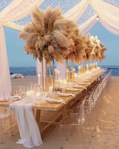 an image of a table set up on the beach