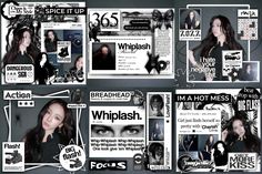 a collage of photos with the words whiplash on them and images of women