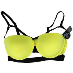 Brand New With Tags By Wet Seal Size 34c Women's Sexy Push-Up Bra Neon Green Strappy Details Retail - $14.90 Send Me An Offer Or Ask If You Have Any Questions! Blue Lace Bra, Halter Bralette, Crop Top Bra, Black Bralette, Yellow Fashion, Wet Seal, Black Crop, Lace Bralette, Push Up Bra