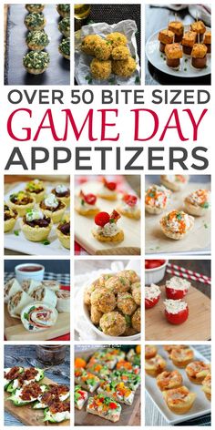 over 50 bite sized game day appetizers