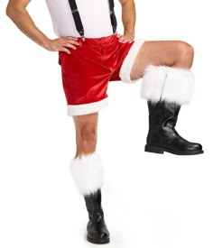 For a guy who wants to be so inconspicuous, he sure wears extremely eye-catching shorts. For when you need some added attention, dress like Christmas’ head honcho in the Men’s Santa Shorts! You mean to tell us he rocks these red, velvet shorts, and nobody’s ever seen him?! Right. Santa Outfit For Men, Christmas Outfit Men, New Halloween Costumes, Santa Costume, Velvet Shorts, Halloween Costume Shop, Patriotic Outfit, Christmas Men, Costume Shop