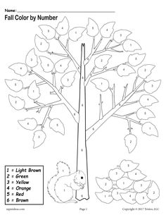 FREE Printable Fall Themed Color-by-Number Worksheet! Fall Preschool Worksheets, Coloring Worksheets For Kindergarten, Kindergarten Math Worksheets Addition, Fall Worksheets, Math Coloring Worksheets, Kindergarten Addition Worksheets, Kindergarten Colors, Fall Preschool Activities, Valentines Day Coloring Page