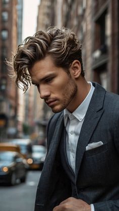 Exploring 31 Wavy Hairstyles for Men: From Short to Long and Everything in Between Voluminous Hair