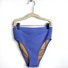 Madewell Ribbed High-Cut Bikini Bottom Nwt Size Xs | 00-0 Waist: 24-25" Hips: 34-35" Color: Periwinkle With A V-Shaped Waist And A High-Cut Leg, This Cheeky Bikini Bottom Has An Old-School Aerobics Vibe. Coming In A Textural Ribbed Fabric, It Pairs Perfectly With The Matching Top. Moderate Coverage: High Waist, High Leg. Upf 50 Sun Protection. 93% Recycled Nylon/7% Elastane. Do Well: Recycled From Preconsumer Waste That Would Otherwise Go To Landfills. Machine Wash. Purple Fitted Bottoms For Vacation, Fitted Purple Bottoms For Vacation, Purple Beachwear Bottoms For Pool, Purple High Waist Swimwear For Beach, Purple High Waist Beachwear Swimwear, High Waist Purple Beachwear Swimwear, Purple High Waist Bottoms For Poolside, Purple Fitted High Waist Swimwear, Fitted High Waist Purple Swimwear