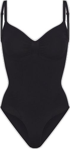 Elegant Shaping Leotard With Built-in Bra, Elegant Sculpting Sleeveless Bodysuit, Elegant Fitted Seamless Shapewear, Sculpting Sleeveless Bodysuit With Medium Bust Support, Elegant Sculpting Solid Bodysuit, Elegant Solid Color Sculpting Bodysuit, Elegant Shaping Bodysuit, Elegant Shaping Solid Color Bodysuit, Fitted Push-up Shapewear Bodysuit