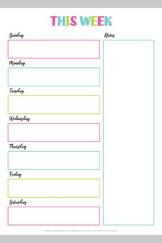 this week planner is the perfect way to organize your daily schedule