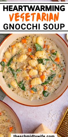 this hearty vegetarian gnocchi soup is the perfect way to use up leftover veggies