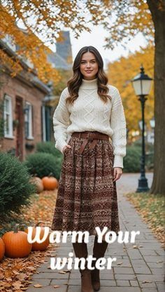 #fashion #fashionista #outfits #outfitoftheday #outfitstyle #outfitideasforwomen #outfitidea #outfits4Office #midiskirtoutfits #mididenimskirtoutfit #outfitsForShortWomen #Casualoutfits #trendyWinterOutfit Skirts With Boots, Winter Mode, Thanksgiving Outfit, Fashion Winter