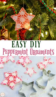 an easy diy peppermint ornaments for christmas