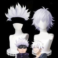 ad eBay - Jujutsu Kaisen Gojo Satoru Cosplay Wig Men Style Hair Silver Purple Gradient 1pc - Buy Now, click the link (eBay) Gojo Hair, Gojo Satoru Cosplay, Foam Cosplay, Jujutsu Kaisen Gojo Satoru, Hair References, Hair Silver, Purple Gradient, Fake Hair, Hair Colours