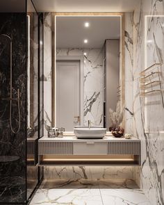 MAISON VALENTINA: What a magnificent marble bathroom by Ju ... Neoclassical Bathroom, Luxury Bathroom Interior, Bathroom Vanity Designs, Washbasin Design, Turkish Tiles, Bathroom Showrooms