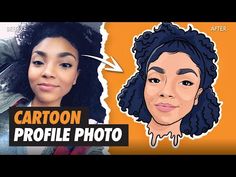 an image of two women with the caption'cartoon profile photo'in front of them